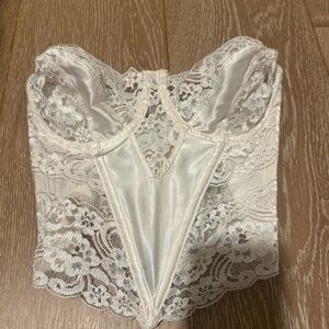 Christian Dior Vintage 80’s Cream Lace Corset Top
